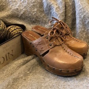 Candies Leather Clogs